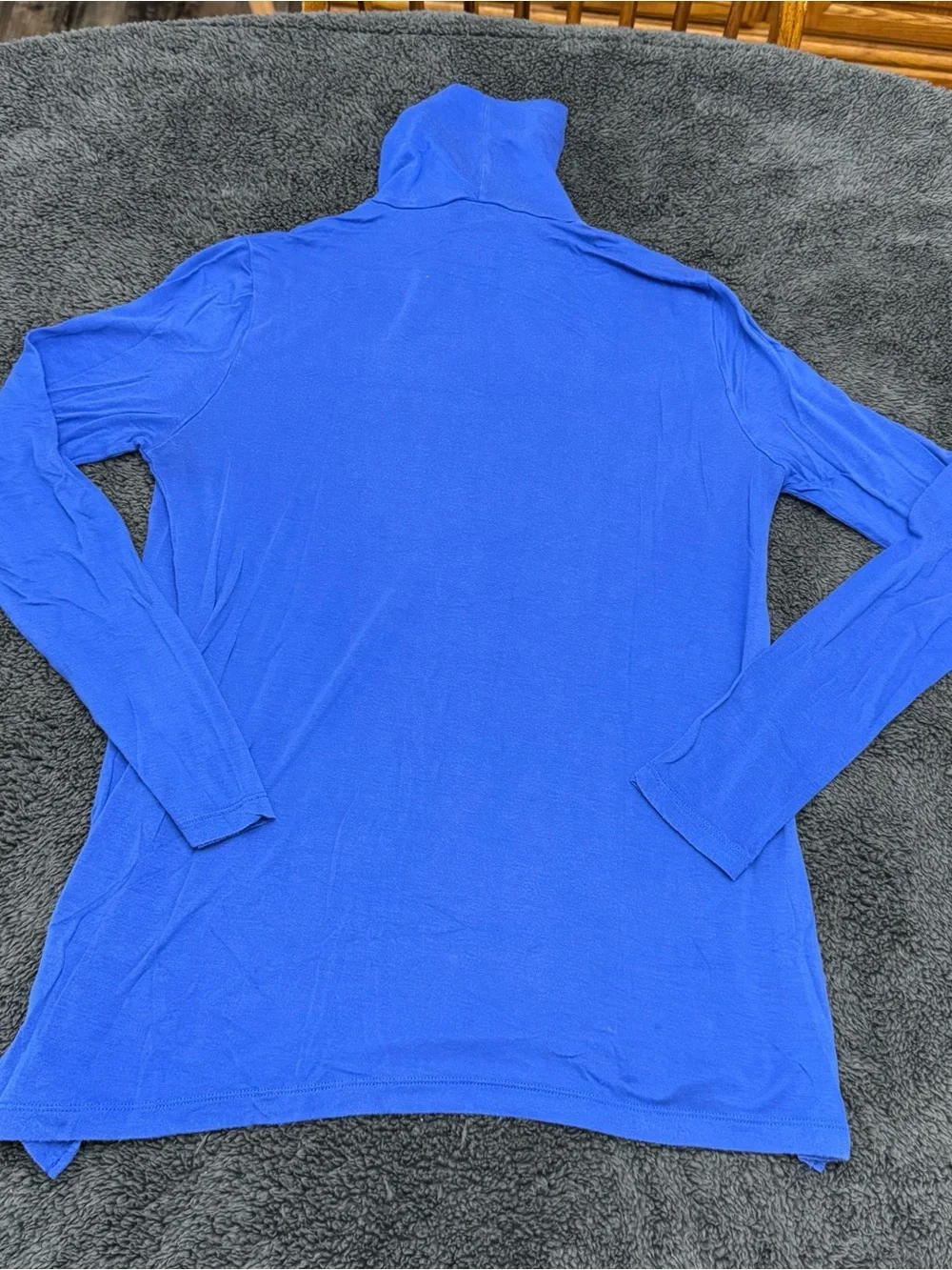 J. Crew Tencel Lyocell Turtleneck Top Split Hem Tunic K3763 Blue Womens Medium